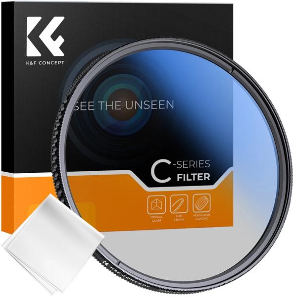 K & f concplフィルタ、ニコン、キューピアナダフィルター、ブルーコーティング、cシリーズ、49mm、52mm、55mm、58mm、62mm、72mm、67mmレンズ,77mm, 82mm