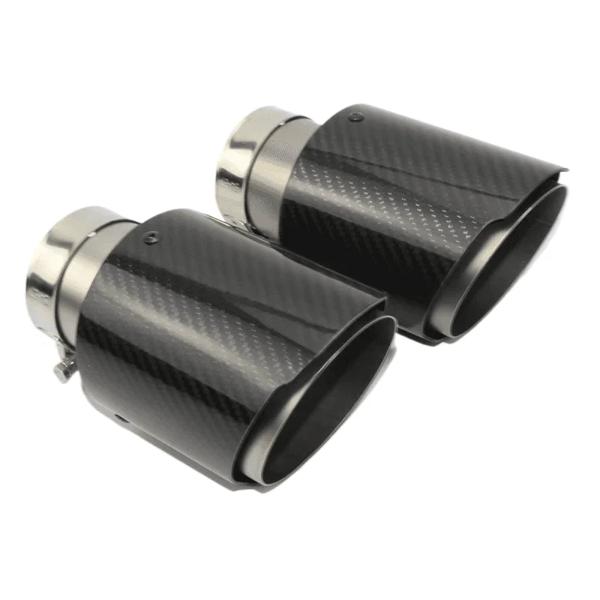 ユニバーサルカーボンファイバーカーサイレンサー,ステンレススチールサイレンサー,サンドブラスト,ツイル光沢マフラーエキゾーストノズル,1個の通販は 5,049円