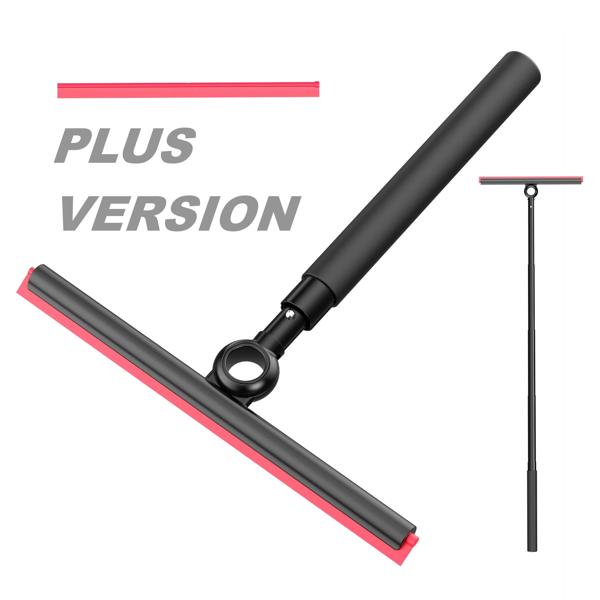 交換可能なブレード付き伸縮式窓用スクイジー、42.5インチまで伸縮可能、高い窓やガラスのシャワードア用の調整可能なクリーナー