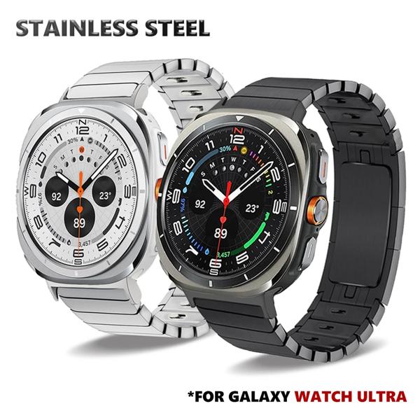 サムスンギャラクシーウルトラ-男性用ステンレススチールブレスレット,リンクブレスレット,47mm