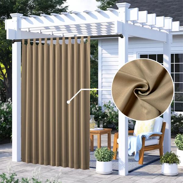 屋外断熱カーテン 日焼け止めタブトップカーテンパティオキャッパーゴラとカバナデコレーション用 防水 1個の通販は 6,900円