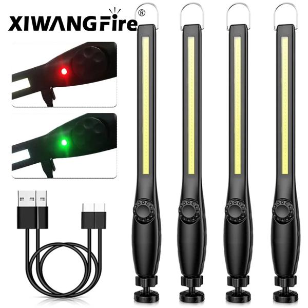 1-10 個 COB LED 懐中電灯磁気ワークライト USB 充電式トーチポータブルランタン検査ライトキャンプ車修理ランプ
