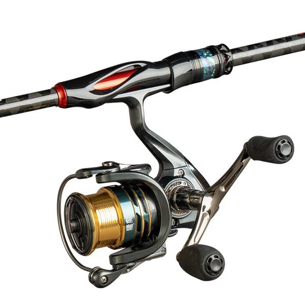 WinsCraft超軽量距離投げロッド、2セクション、高炭素回転、鋳造釣り竿、パワーML、1.98m、2.1m