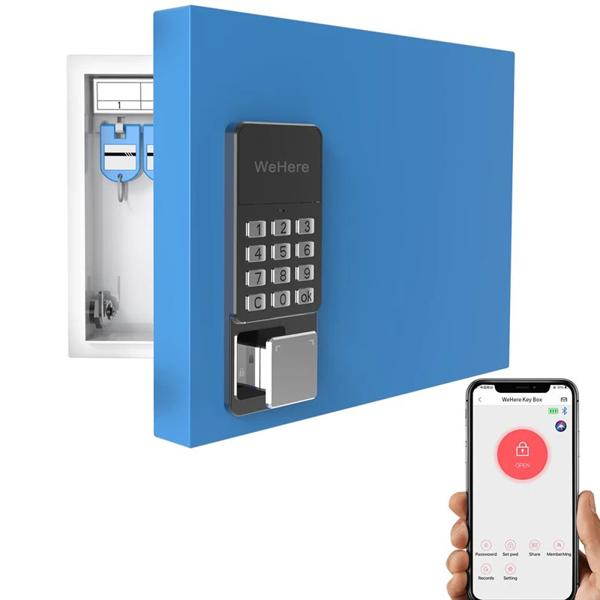 ここで-スチール製のデジタルキー金庫,アプリによるリモートコントロール,スマートパスワード,キー用の電子キー,16ポジション