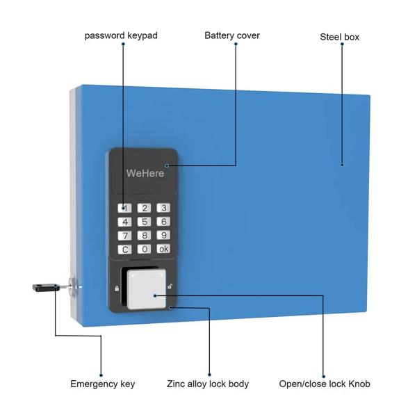 ここで-スチール製のデジタルキー金庫,アプリによるリモートコントロール,スマートパスワード,キー用の電子キー,16ポジション_4