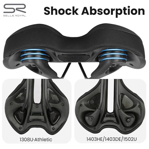 Sr-マウンテンバイク用の柔らかく通気性のあるシリコンゲルバイクサドル 耐衝撃性_2