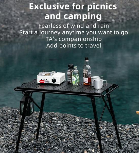 折りたたみ式アルミニウム合金チキンロールテーブル、ストーブ付きの