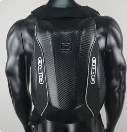 オジオ-オートバイ用カーボンファイバーハードシェルバックパック 大容量バッグ 防水 オートバイ収納 トラベルバッグ 30-48l 2022