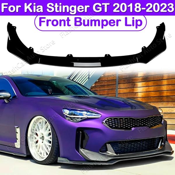 フロントバンパーリップスポイラーボディキット,ボディプロテクション,外部ディフューザー,ia Stinger gt 2018-2023用スプリッター,チューニングアクセサリーの通販は 10,783円
