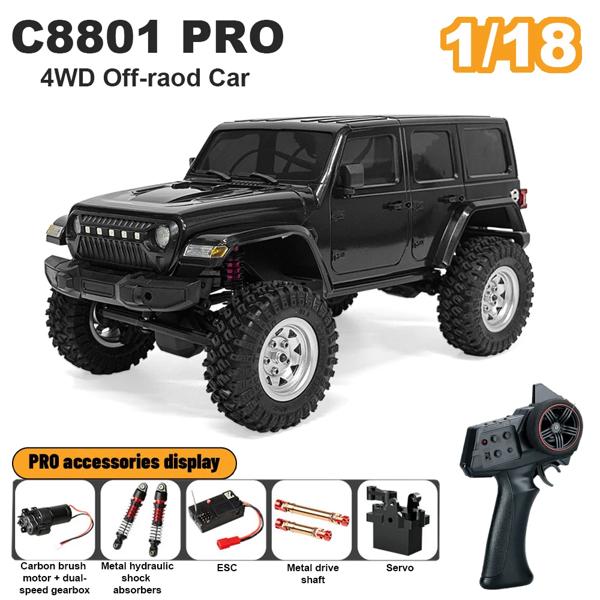 C8801 Pro 4WD RCカー 1/18スケールモデル 4x4オフロードリモート