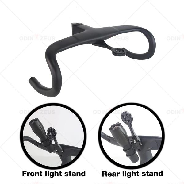 統合ロードバイクハンドルバー,マットカーボン,エアロ,380mm,400mm