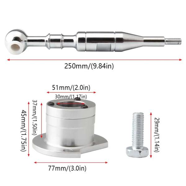 レーシングショートスティックレバーキット,シルバーギアレバー