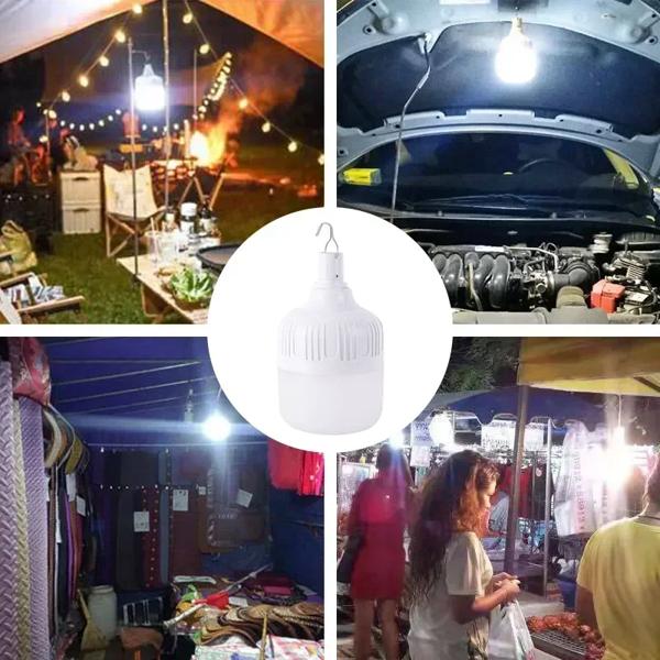 ポータブル USB 充電式 LED キャンプライト屋外緊急電球ハイパワーランプ電球バッテリーランタンバーベキューテント照明_5