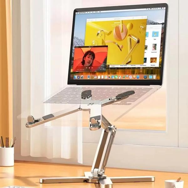 360 ° 回転のポータブルアルミニウム合金タブレットスタンド,折りたたみ式,伸縮式,デスクスタンド,ノートブックスタンド_5