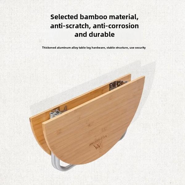 マウンテンハイカー-屋外キャンプ竹折りたたみテーブル、ポータブル