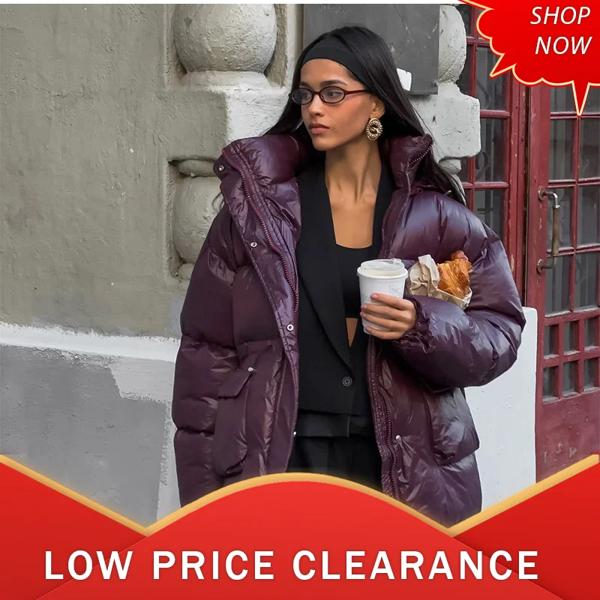 レディースコットンジャケット,スタンドカラー,レースアップポケットコート,エレガント,ウォームダウンジャケット,バーガンディ,アーバンファッション,秋冬,ニューコレクション2022