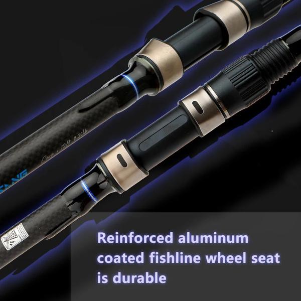 サーフスピニングフィッシングロッド,10kg, 40-160g, 3.6m, 3.9m, 4.2m,カーボンファイバー,長距離キャスティング,ルアーセクション4-6 sk、40-160g