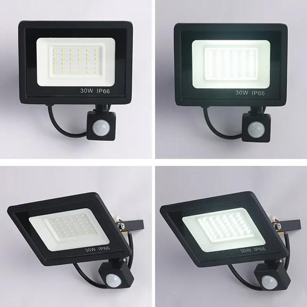 LED 投光器 100 ワット 50 ワット 30 ワット 20 ワット 10 ワット PIR モーションセンサー IP66 防水 LED 220V 吊り下げ屋外屋外壁ランプスポットライト_5
