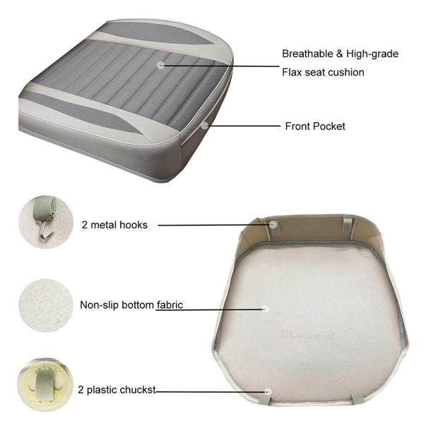 車のシートカバー flaxクッション季節通気性のあるほとんどの4ドアセダン & SUv超高級車のシート保護の通販は