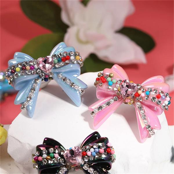 かわいい UV メッキハートチェーン弓アクリルペンビーズ DIY 車吊り携帯電話チェーン Accessorieshain ジュエリーアクセサリービーズ