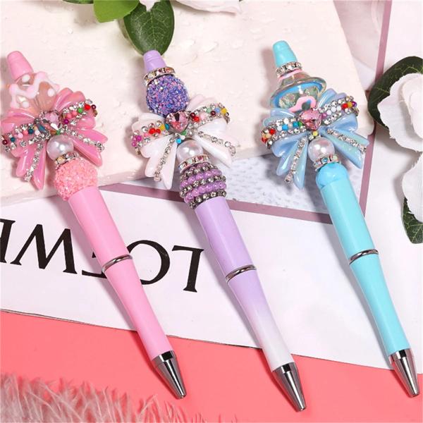 かわいい UV メッキハートチェーン弓アクリルペンビーズ DIY 車吊り携帯電話チェーン Accessorieshain ジュエリーアクセサリービーズ