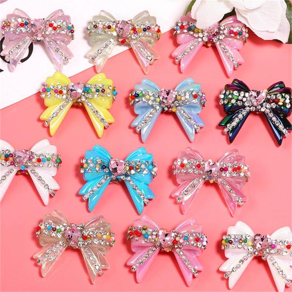 かわいい UV メッキハートチェーン弓アクリルペンビーズ DIY 車吊り携帯電話チェーン Accessorieshain ジュエリーアクセサリービーズ
