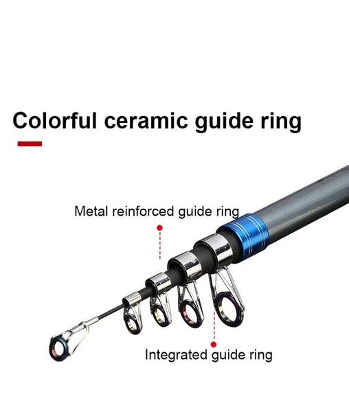 高品質の伸縮式カーボンフィッシングロッド,非常に耐性があり,新品,2.1〜4.5m