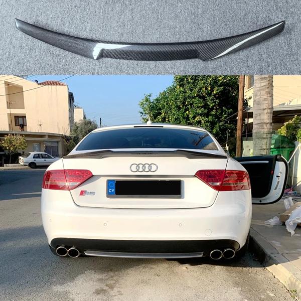 カーボンファイバーリアスポイラー,トランク,m4スタイル,アウディa5,s5,b8,b8.5,2ドア,スポーツバック2007-2016