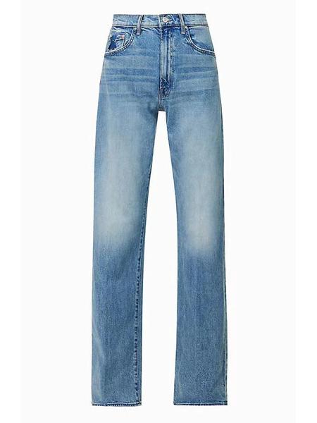 ゆったりとしたデニムパンツ,ハイウエスト,ヴィンテージルック,90年代