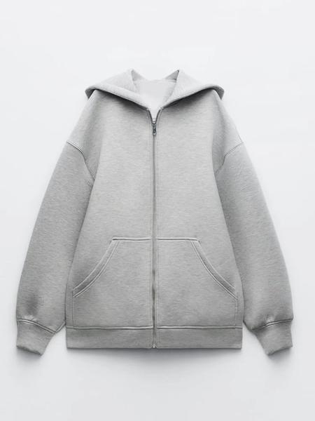 女性用長袖ボンバージャケット,フード付き,防寒コート,大きなポケット,ジッパー付き,カジュアルウェア,グレー,秋冬の通販は 8,090円