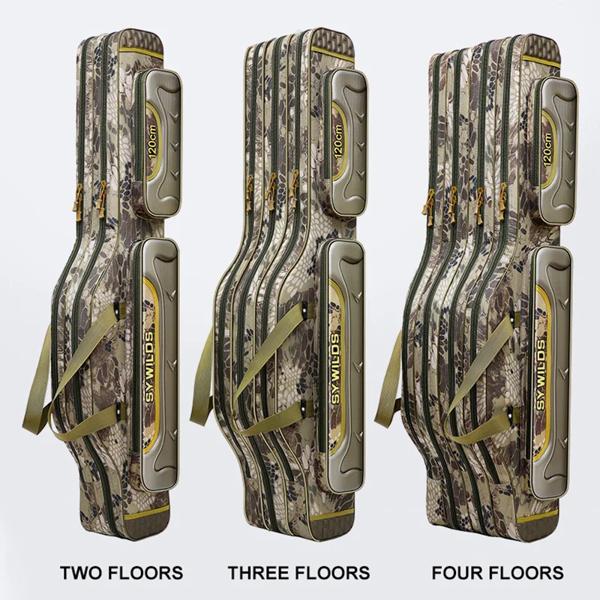 2/3重層釣竿キャリアオックスフォードポールツール120/125センチメートル防水タックル収納ケースオーガナイザーx133G + +の通販はその他収納ケース・バッグ