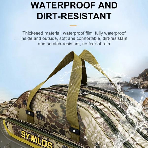 2/3重層釣竿キャリアオックスフォードポールツール120/125センチメートル防水タックル収納ケースオーガナイザーx133G + +の通販は