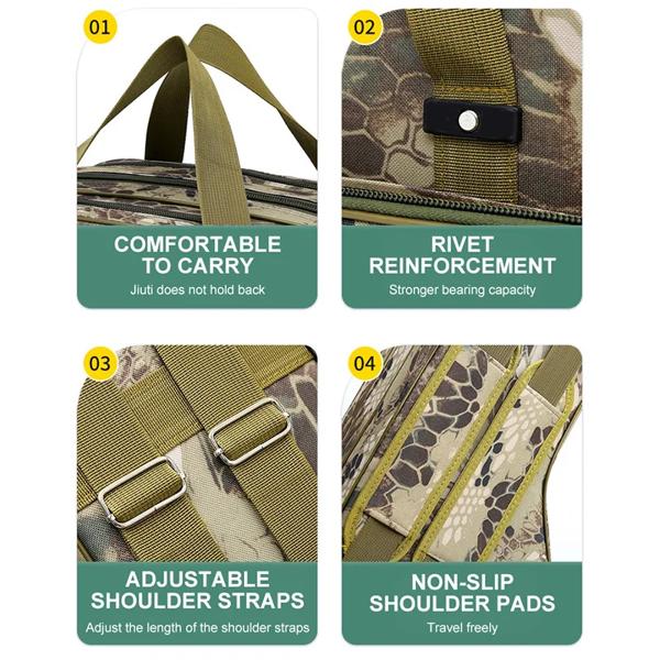 2/3重層釣竿キャリアオックスフォードポールツール120/125センチメートル防水タックル収納ケースオーガナイザーx133G + +の通販は