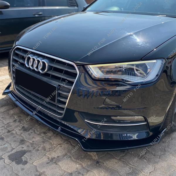 フロントバンパーリップスポイラー,アウディ,チン,カナード,フロントスプリッター,プレフェイスリフト,アウディa3,s3,fsi,tdi,s-line,2013-2016