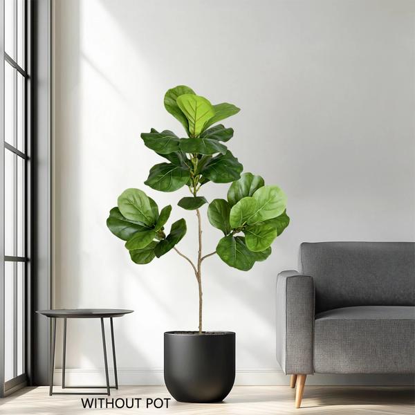 人工ficus樹木枝、大きなカニアンの葉、偽のゴム植物、高さプラスチック、家の庭の装飾のための風景、70 135cm