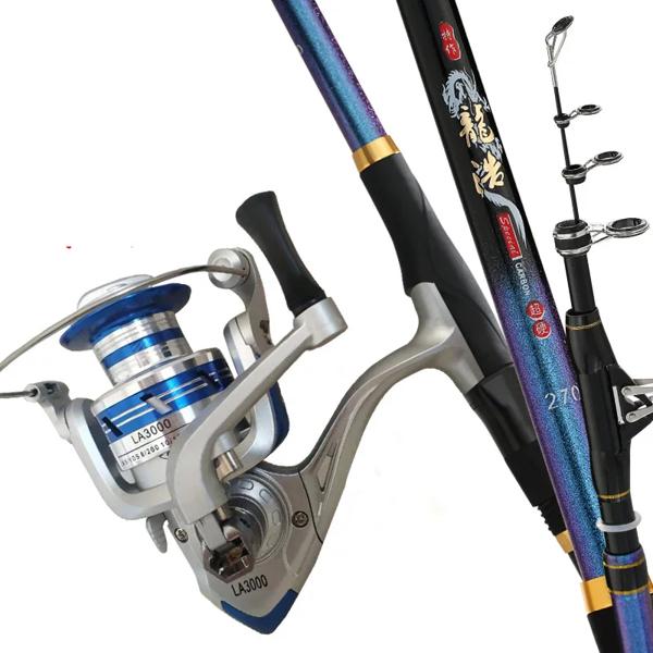 2.7〜4.8mの超軽量伸縮スピニングフィッシングロッド,コイやリング用の強力な伸縮式アタッチメント 2.7〜4.8mの超軽量伸縮スピニングフィッシングロッド,コイやリング用の