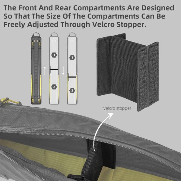 Rhinowalk 自転車トップチューブバッグ防水 2.1L 自転車フロントフレームバッグ Bikepacking 旅行荷物自転車アクセサリー MTB 砂利用