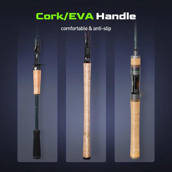 HANDING Magic L スピニングとキャスティングの釣り竿,ルアーウェイト,1.5〜40g,ルアー,ハンドキャスティング,魔法1.98-2.44m、2個 HANDING Magic L スピニングとキャスティングの釣り竿,ルアーウェイト