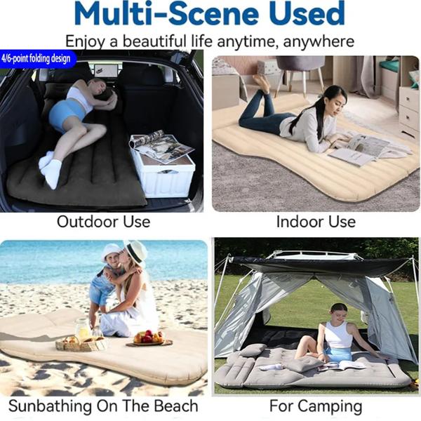 インフレータブルPVCエアマットレス 特別なスエード生地 車のトラベルベッド アウトドアキャンプ用 インフレータブルPVCエアマットレス 特別なスエード生地 車のトラベル