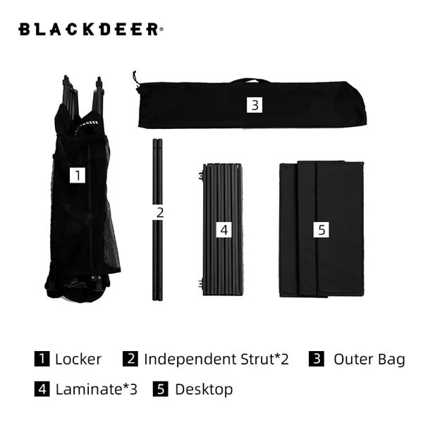 BLACKDEER 折りたたみキャンプテーブル 収納コンパートメント付き