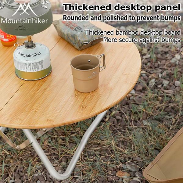 竹製折りたたみテーブル アウトドアキャンプ ポータブル