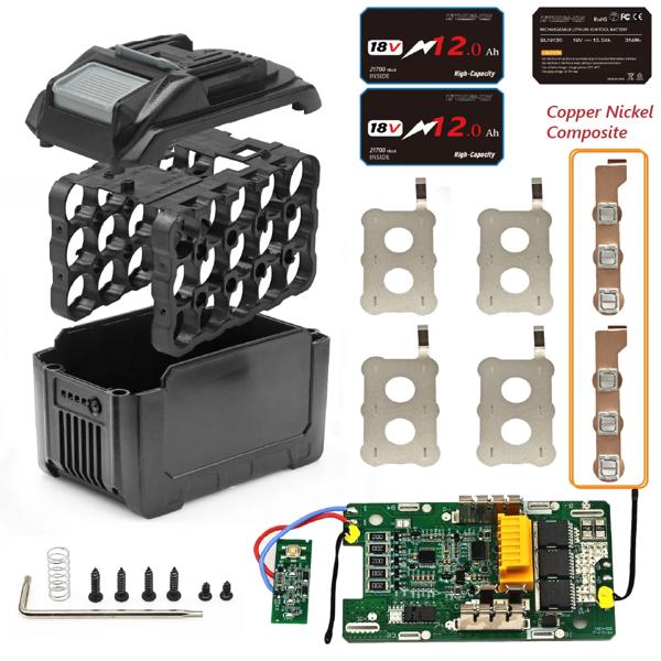 BL18120 バッテリーケース 15*21700 バランス機能付きマキタ 18V DIY BL1860 BL1850 シェルボックス BMS PCB