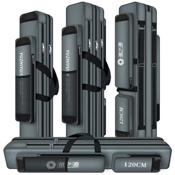 オックスフォード-3/4厚防水釣り竿バッグ,大容量収納ケース,80〜130cm