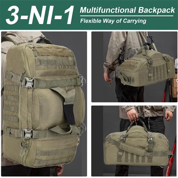 40L 60L 80L 大型ダッフルバッグ戦術的なバックパック屋外キャンプバッグ Molle 男性バックパック旅行バッグハイキング用_5