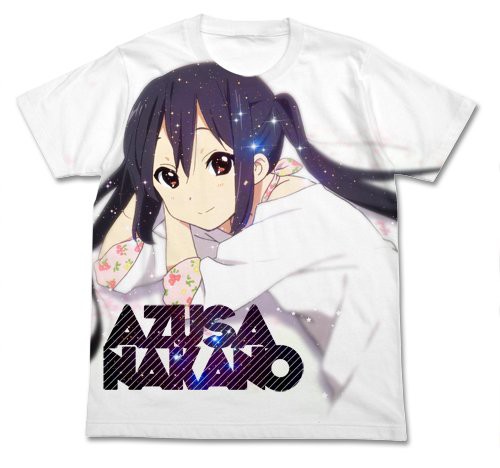 けいおん!! 中野梓フルグラフィックTシャツ ホワイト サイズ:L