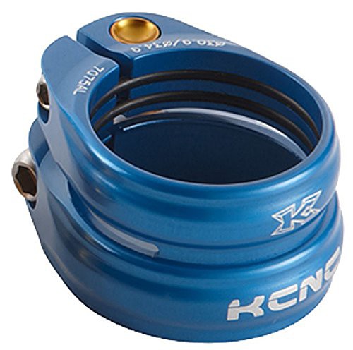 ケーシーエヌシー(KCNC) 自転車 軽量 シートポストクランプ SC13 ツインクランプ 30.7/27.2MM ブルーの通販は
