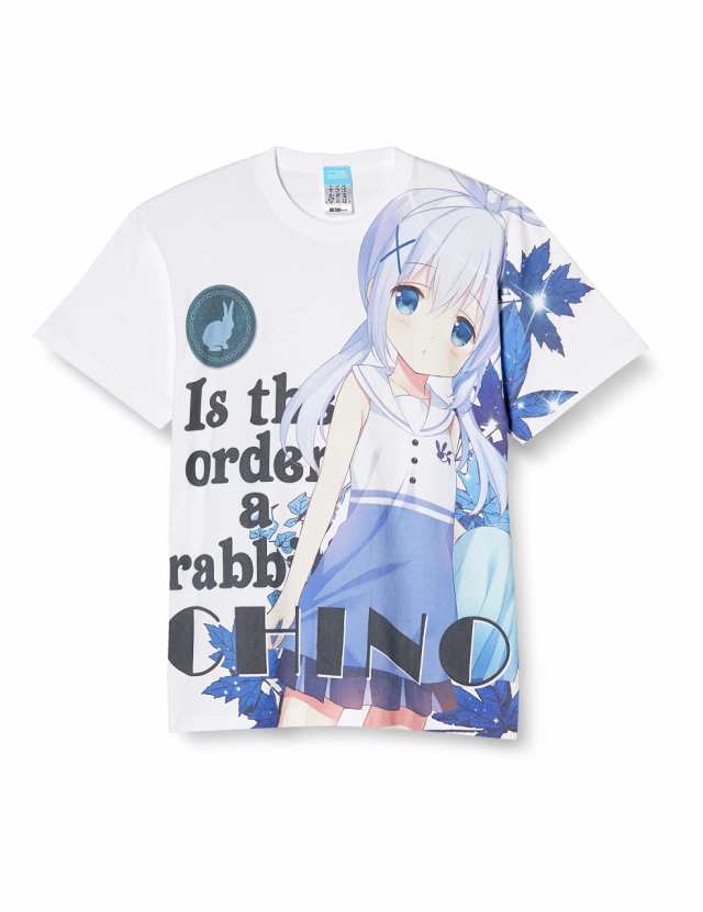 コスパ ご注文はうさぎですか?? チノ フルグラフィックTシャツ WHITE Lサイズ