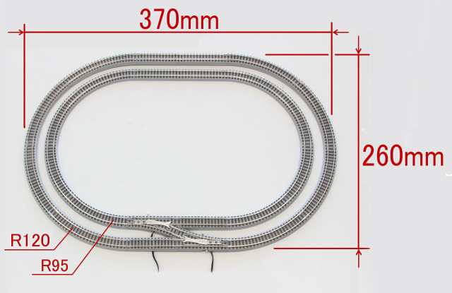 ロクハン Zゲージ R079 ミニカーブ複線セット