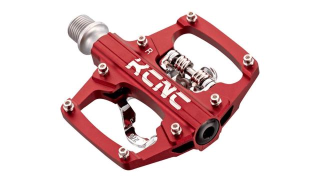 ケーシーエヌシー(KCNC) 自転車用ビンディングペダル レッド one size クリップレス プラットフォームペダル 軽量アルミの通販はその他のスポーツ