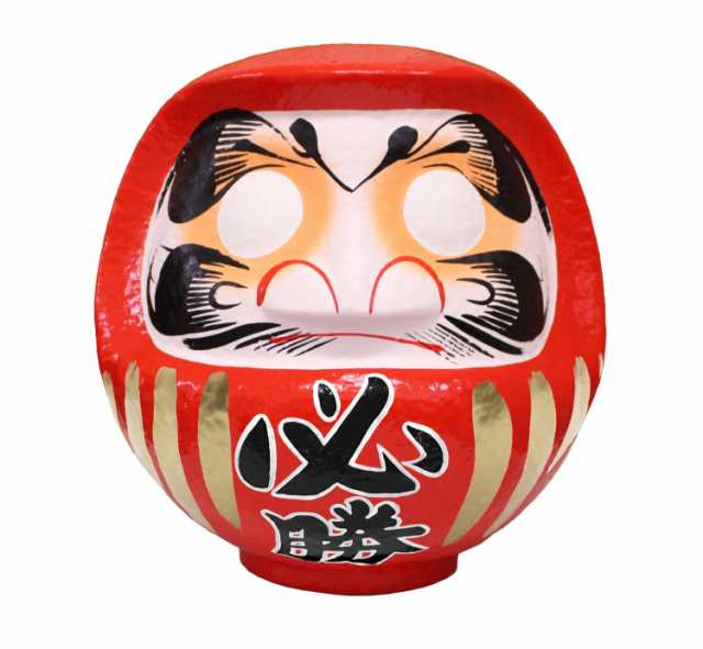 高崎だるま 置物 赤 新型 38x34x39cm 心技一体/圧倒勝利 HSDM-新型-RE-18の通販は